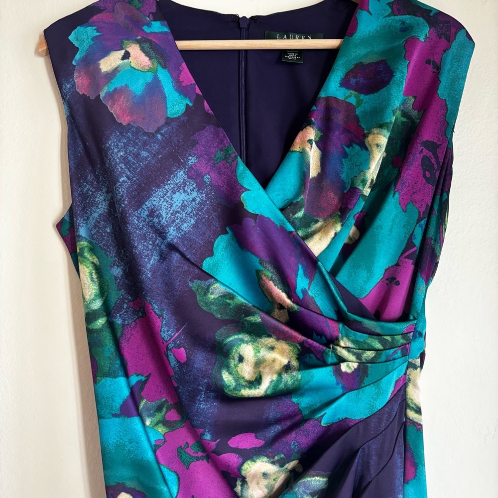 Lauren By Ralph Lauren Floral Silky Midi Dress - Picture 3 of 5